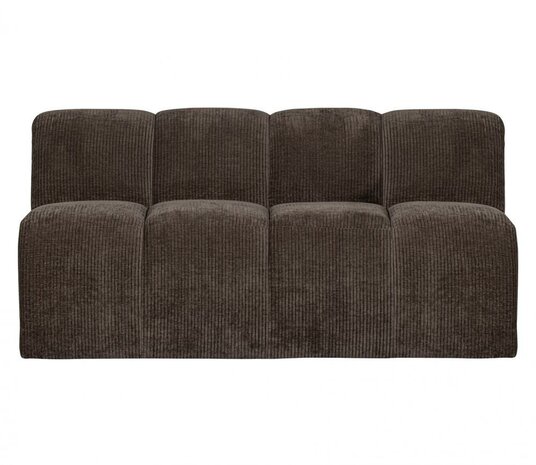 WOOOD Mojo Eetbankje 164cm Met Rugleuning Ribstof Bruin