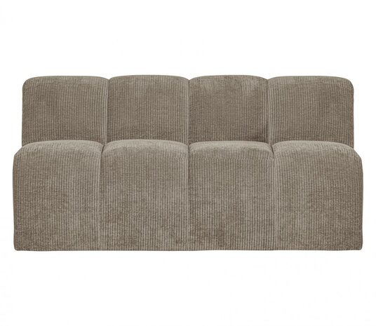 WOOOD Mojo Eetbankje 164cm Met Rugleuning Ribstof Donkerzand