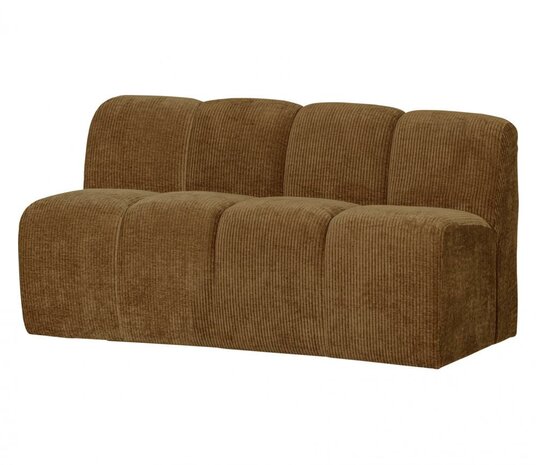 WOOOD Mojo Eetbankje 164cm Met Rugleuning Ribstof Honinggeel