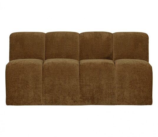WOOOD Mojo Eetbankje 164cm Met Rugleuning Ribstof Honinggeel