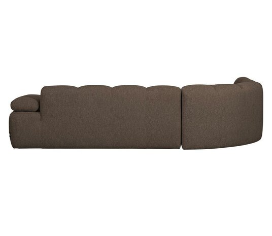 WOOOD Mojo hoekbank bouclé Bruin melange links