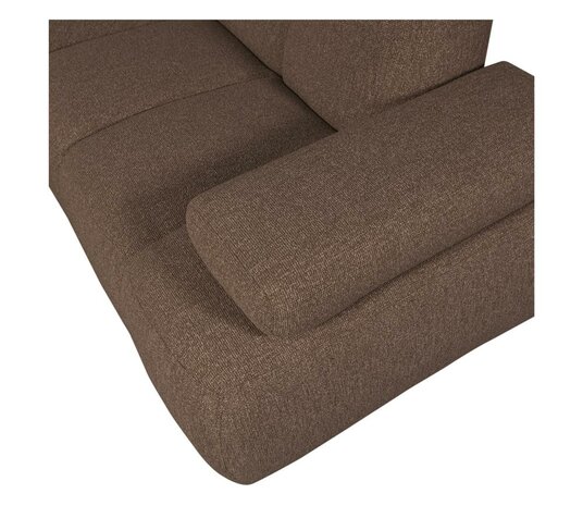 WOOOD Mojo hoekbank bouclé Bruin melange links