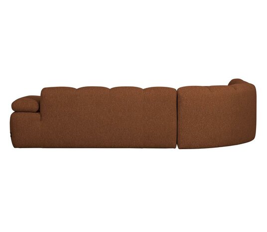WOOOD Mojo hoekbank bouclé Roestbruin melange links