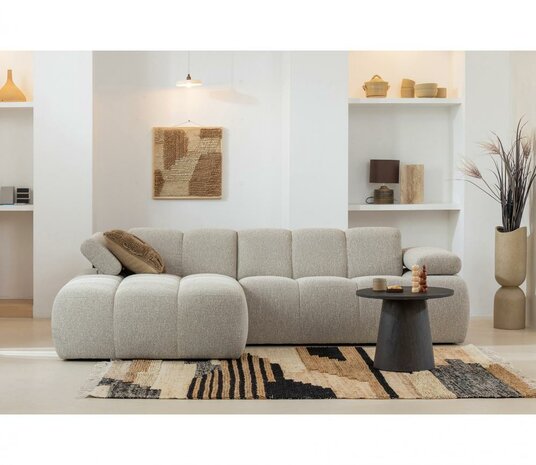WOOOD Mojo Chaise Longue Bouclé Beige Melange Links