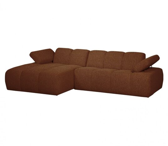 WOOOD Mojo Chaise Longue Bouclé Roestbruin Melange Links