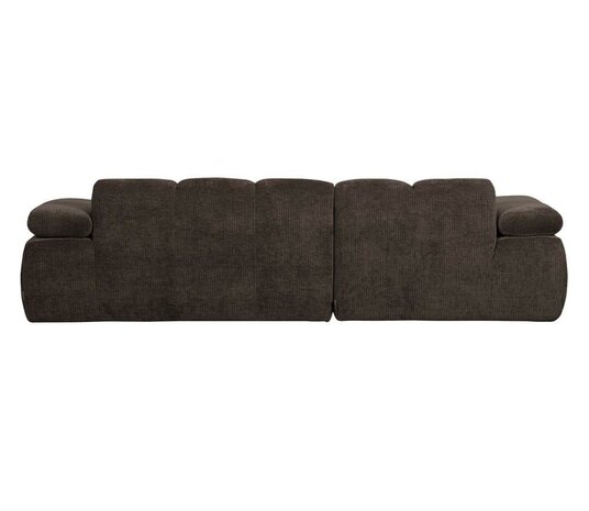 WOOOD Mojo Chaise Longue Geweven Ribstof Bruin Links