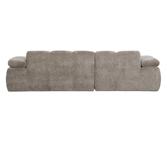 WOOOD Mojo Chaise Longue Geweven Ribstof Donkerzand Links