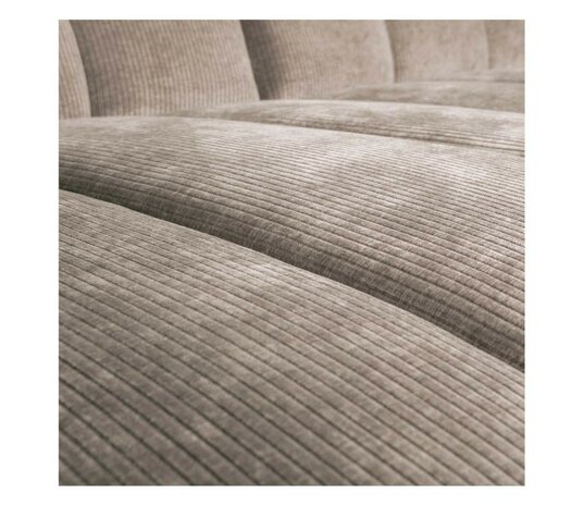 WOOOD Mojo Chaise Longue Geweven Ribstof Donkerzand Links