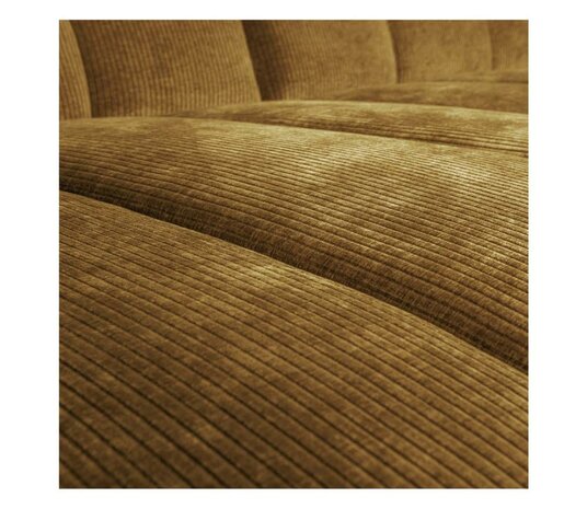 WOOOD Mojo Chaise Longue Geweven Ribstof Honinggeel Links