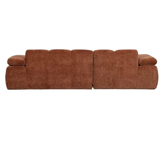 WOOOD Mojo Chaise Longue Geweven Ribstof Roestbruin Links