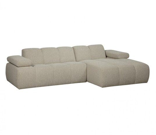 WOOOD Mojo Chaise Longue Bouclé Beige Melange Rechts