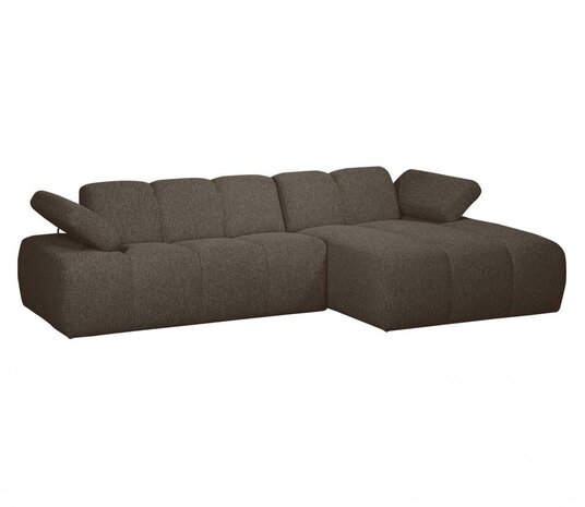 WOOOD Mojo Chaise Longue Bouclé Bruin Melange Rechts