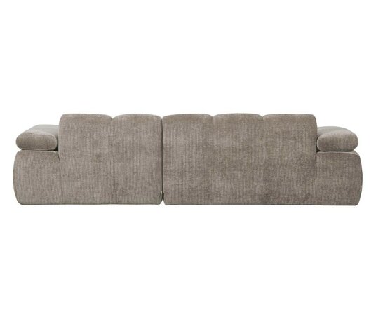 WOOOD Mojo Chaise Longue Geweven Ribstof Donkerzand Rechts