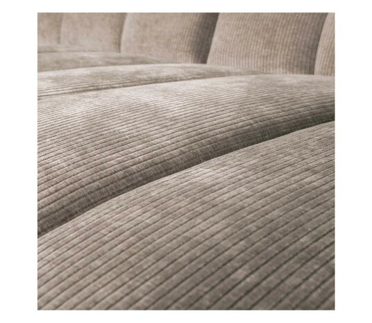 WOOOD Mojo Chaise Longue Geweven Ribstof Donkerzand Rechts