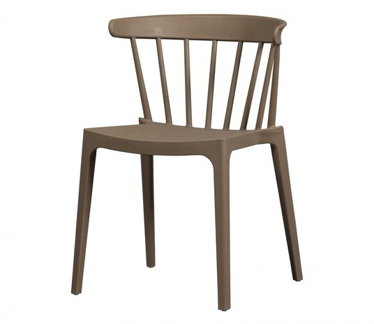 WOOOD Bliss Tuinstoel Met Spijlen Coffee Fiber Bruin Melange