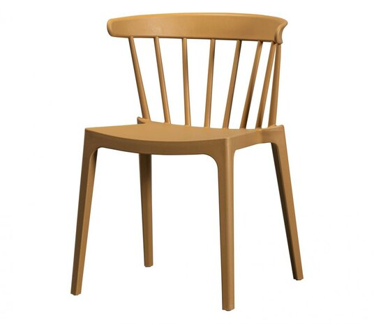 WOOOD Bliss Tuinstoel Met Spijlen Wheat Fiber Caramel Melange