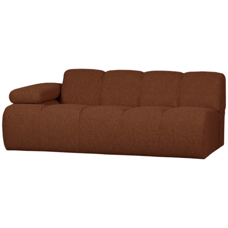 WOOOD Mojo 2-zits Met Arm Links Bouclé Roestbruin Melange