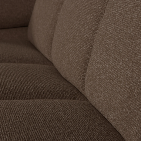 WOOOD Mojo 2-zits Met Arm Links Bouclé Bruin Melange