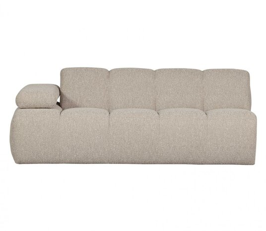 WOOOD Mojo 2-zits Met Arm Links Bouclé Beige Melange