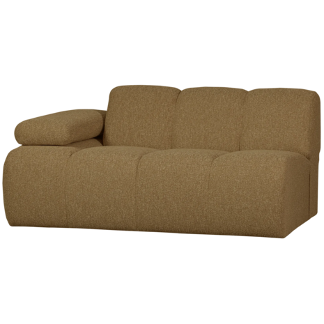 WOOOD Premium Mojo 1,5-Zits Met Arm Links Bouclé Geel/Bruin Melange