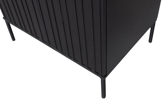 WOOOD Premium New Gravure hoge kast met lade grenen zwart