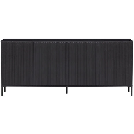 WOOOD Premium New gravure dressoir 200 cm grenen zwart [fsc]