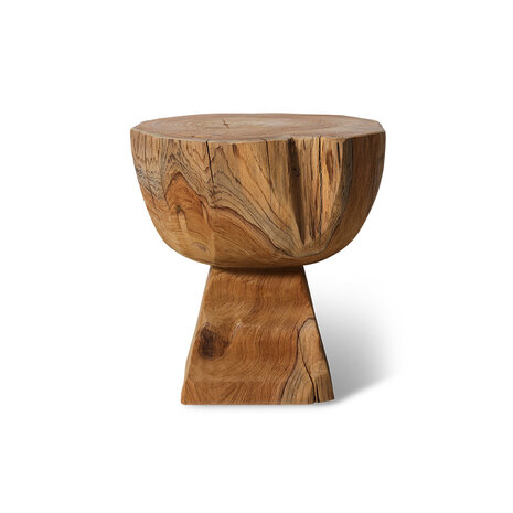 HKLIVING Teak Arched wooden stool