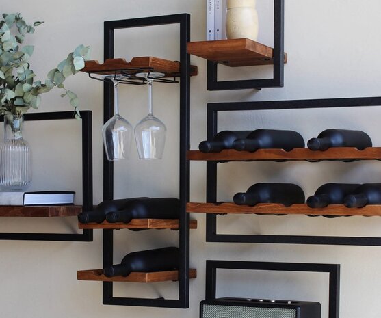 dBodhi Shelfmate winerack type D teak powder coating