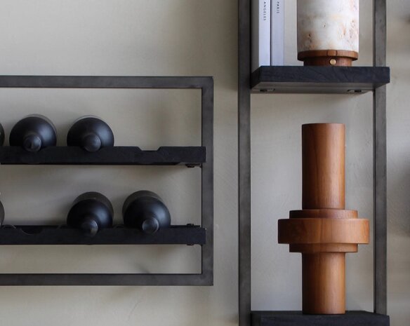 dBodhi Shelfmate wandplank type D black stain smoked iron
