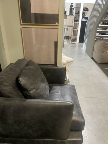 Showmodel Het Anker Jackson Fauteuil Leer Africa Super Black