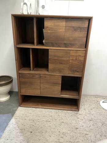 Walnut Nordic Rack 6 Sliding Doors