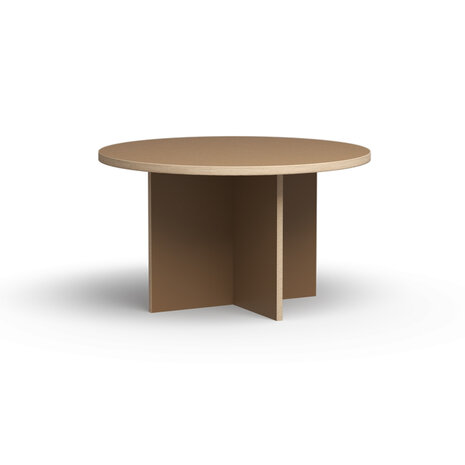 HKliving Dining table Brown round 130 cm 
