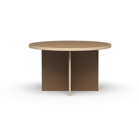 HKliving Dining table Brown round 130 cm 
