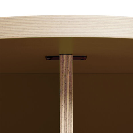 HKliving Dining table Brown round 130 cm 