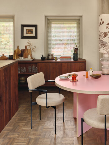 HKliving Dining table Pink round 130 cm 