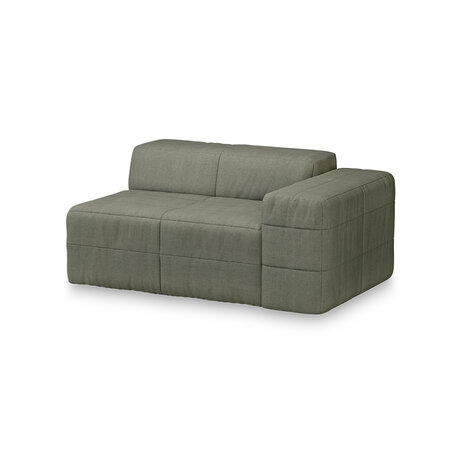 HKLIVING Brut Sofa Element Right Linen, Army Green