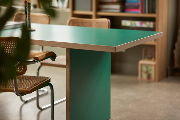 HKLIVING Dining Table Green Rectangular 280cm