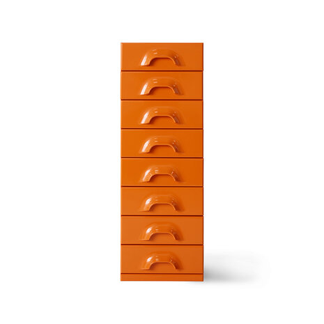 HKLIVING Chest Of 8 Drawers Tangerine