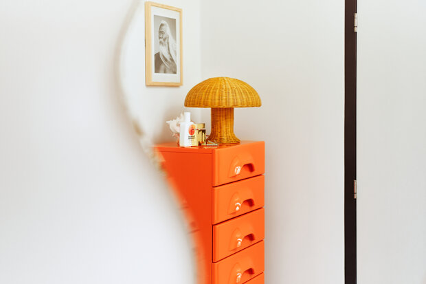 HKLIVING Chest Of 8 Drawers Tangerine
