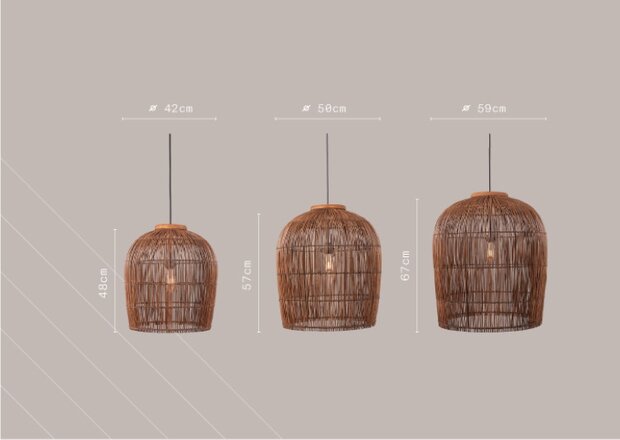 Dbodhi Aura Hanglamp Rattan brown