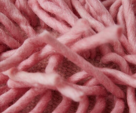 HKLIVING Rugged woolen cushion pink