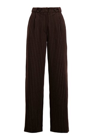 Zusss krijtstreep broek met detail 