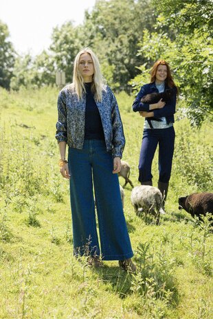 Zusss broek van jogger denim stof 