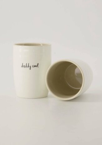 Zusss koffiemok daddy cool wit zand zwart