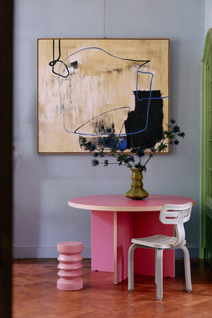HKLIVING Dining table raspberry round 130 cm 