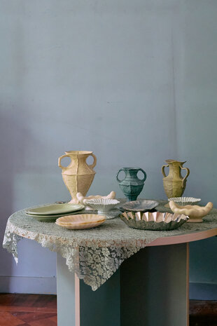 HKLIVING Dining table pale blue round 130 cm 