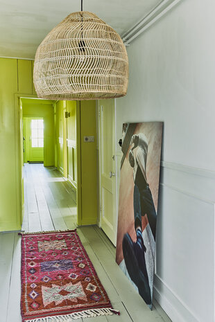 HKLIVING  Wicker pendant lamp ball natural M