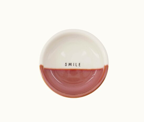 Zusss dipschaaltje smile wit burgundy