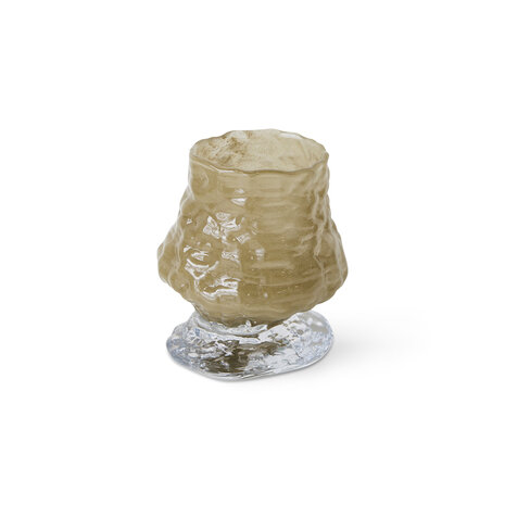 HKLIVING Brut textured glass vase sage