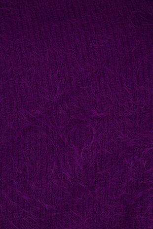 Zusss fluffy trui met ronde hals mid purple